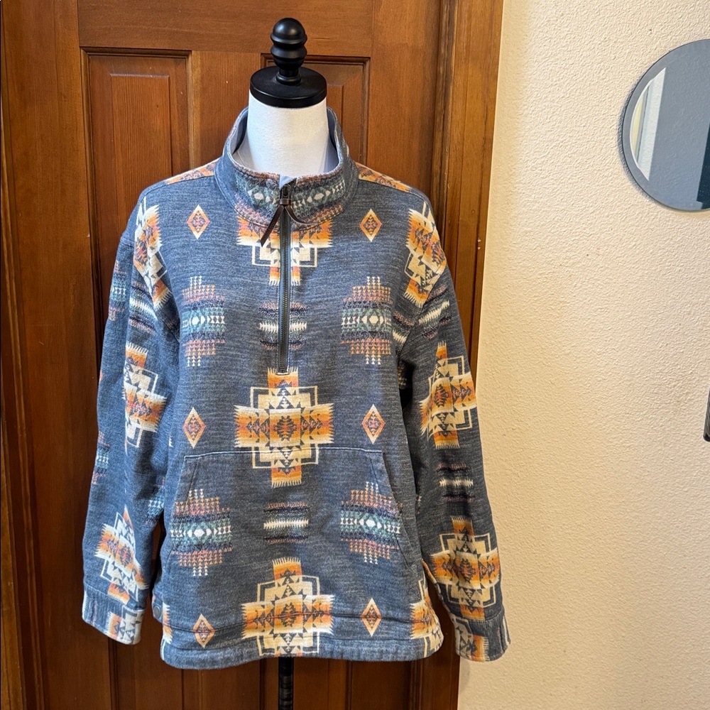 Pendleton Women’s Aztec Pattern Jacket - Gray and… - image 1